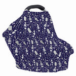Tomb And Skeleton Pattern Print Baby Seat Cover
