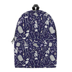 Tomb And Skeleton Pattern Print Backpack