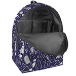Tomb And Skeleton Pattern Print Backpack