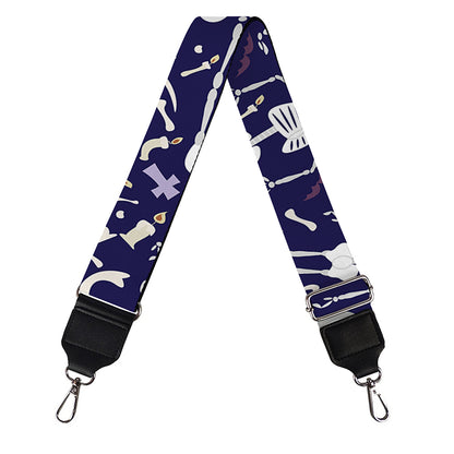 Tomb And Skeleton Pattern Print Bag Strap