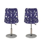 Tomb And Skeleton Pattern Print Bar Stool Covers