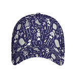 Tomb And Skeleton Pattern Print Baseball Cap