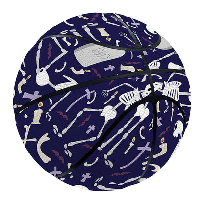 Tomb And Skeleton Pattern Print Basketball