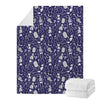 Tomb And Skeleton Pattern Print Blanket