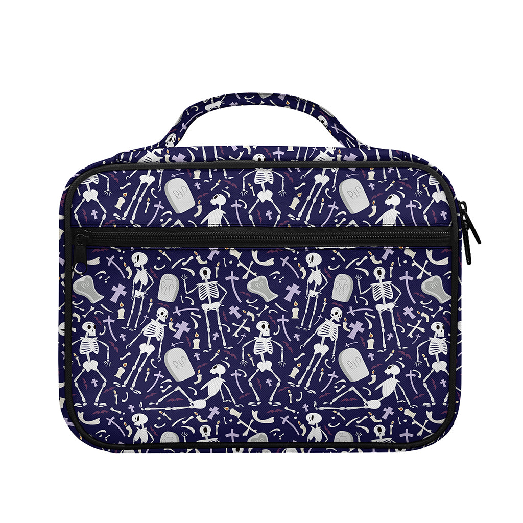 Tomb And Skeleton Pattern Print Briefcase Bible Bag