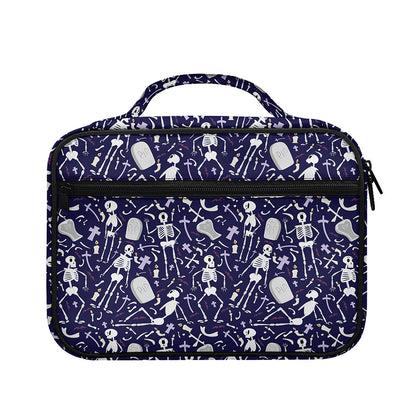Tomb And Skeleton Pattern Print Briefcase Bible Bag