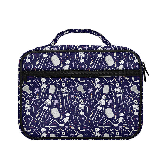 Tomb And Skeleton Pattern Print Briefcase Bible Bag