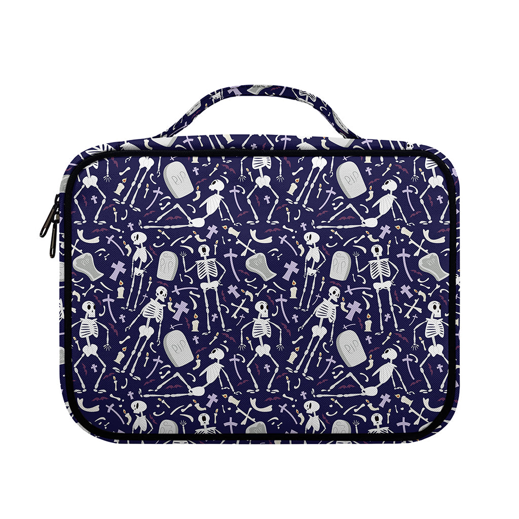 Tomb And Skeleton Pattern Print Briefcase Bible Bag