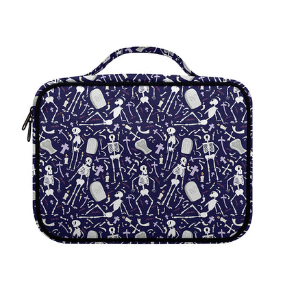 Tomb And Skeleton Pattern Print Briefcase Bible Bag