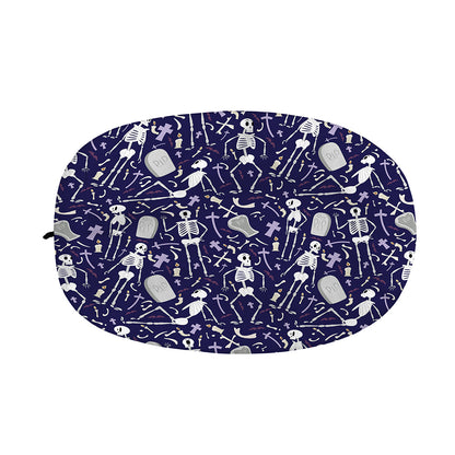 Tomb And Skeleton Pattern Print Car Side Mirror Covers