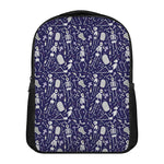 Tomb And Skeleton Pattern Print Casual Backpack