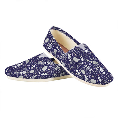 Tomb And Skeleton Pattern Print Casual Shoes