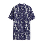 Tomb And Skeleton Pattern Print Cotton Hawaiian Shirt