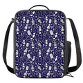 Tomb And Skeleton Pattern Print Crossbody Lunch Bag