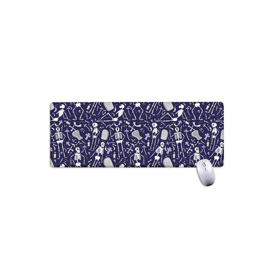 Tomb And Skeleton Pattern Print Extended Mouse Pad