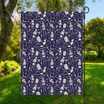 Tomb And Skeleton Pattern Print Garden Flag