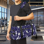 Tomb And Skeleton Pattern Print Gym Bag