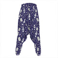 Tomb And Skeleton Pattern Print Hammer Pants
