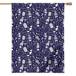 Tomb And Skeleton Pattern Print House Flag
