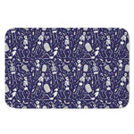 Tomb And Skeleton Pattern Print Indoor Door Mat