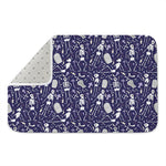Tomb And Skeleton Pattern Print Indoor Door Mat