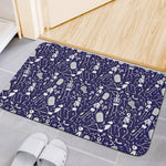 Tomb And Skeleton Pattern Print Indoor Door Mat