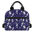 Tomb And Skeleton Pattern Print Insulated Lunch Bag