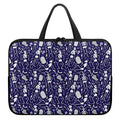 Tomb And Skeleton Pattern Print Laptop Sleeve With Handle