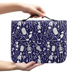 Tomb And Skeleton Pattern Print Leather Bible Cover