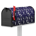 Tomb And Skeleton Pattern Print Mailbox Cover