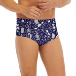 Tomb And Skeleton Pattern Print Men's Briefs