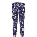 Tomb And Skeleton Pattern Print Men's leggings
