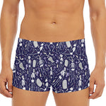 Tomb And Skeleton Pattern Print Men's Short Boxer Briefs