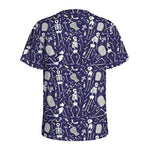 Tomb And Skeleton Pattern Print Men's Sports T-Shirt