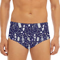 Tomb And Skeleton Pattern Print Men's Triangle Swim Briefs