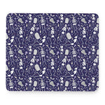 Tomb And Skeleton Pattern Print Mouse Pad