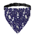 Tomb And Skeleton Pattern Print Over The Collar Dog Bandana