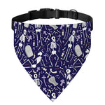 Tomb And Skeleton Pattern Print Over The Collar Dog Bandana