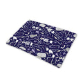 Tomb And Skeleton Pattern Print Pet Cooling Mat Cover