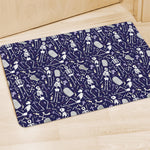 Tomb And Skeleton Pattern Print Polyester Doormat