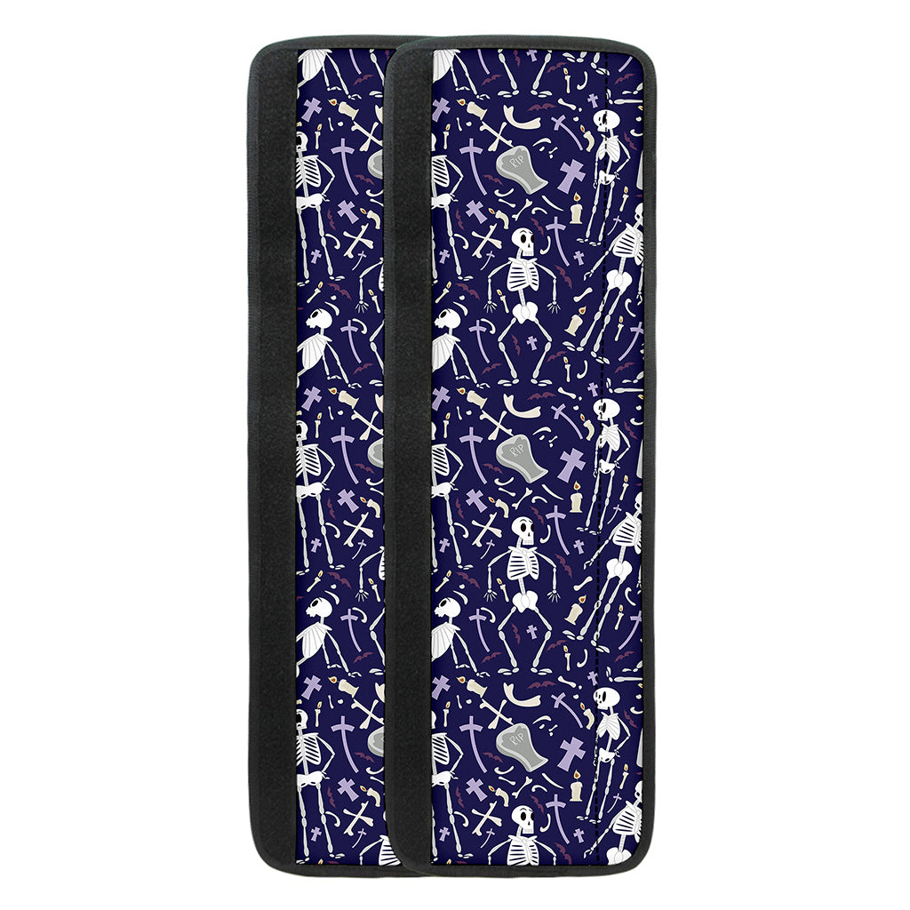Tomb And Skeleton Pattern Print Refrigerator Handle Covers