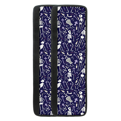 Tomb And Skeleton Pattern Print Refrigerator Handle Covers