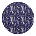 Tomb And Skeleton Pattern Print Round Blanket