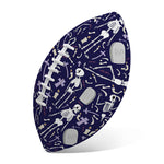 Tomb And Skeleton Pattern Print Rugby Ball