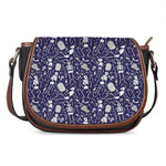 Tomb And Skeleton Pattern Print Saddle Bag