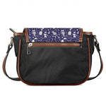 Tomb And Skeleton Pattern Print Saddle Bag