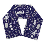 Tomb And Skeleton Pattern Print Scarf