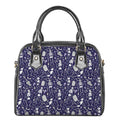 Tomb And Skeleton Pattern Print Shoulder Handbag