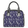 Tomb And Skeleton Pattern Print Shoulder Handbag