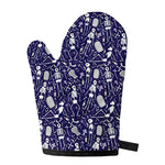 Tomb And Skeleton Pattern Print Single Oven Mitt